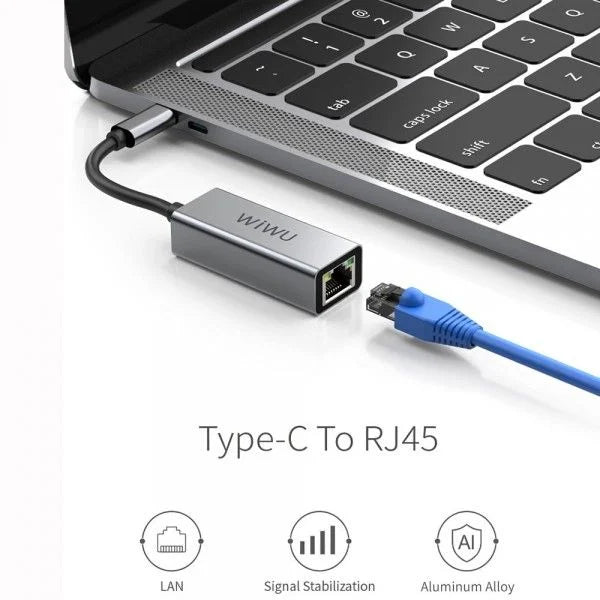 WIWU Converter RJ45 TYPE-C TO LAN WIWU Converter RJ45 TYPE-C TO LAN